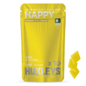 Huxleys HAPPY Gummies - 10 x 10mg THC+ ASHWAGANDHA