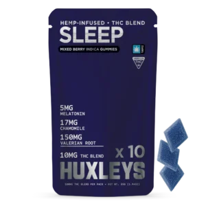 Huxleys SLEEP Gummies - 10 x 10mg THC+ MELATONIN + VALARIAN ROOT + CHAMOMILE