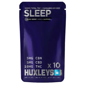 huxleys sleep (classic formula) cbn+cbd+thc gummies 10 x 10mg thc